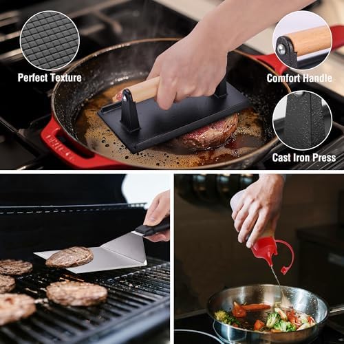 PARGRILL 128 PCS Griddle Accessories Kit - Premium Flat Top Grill Accessories Set for Blackstone & Camp Chef, Stainless Steel BBQ Tool Utensils Gift Grilling Set for Lover Outdoor Men Women dad - Image 4