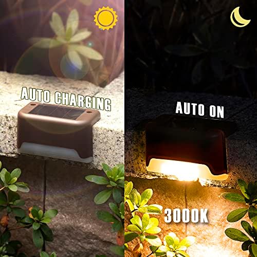 GIGALUMI Led Solar Deck Lights, 20 Pack Waterproof, Warm White - Image 4
