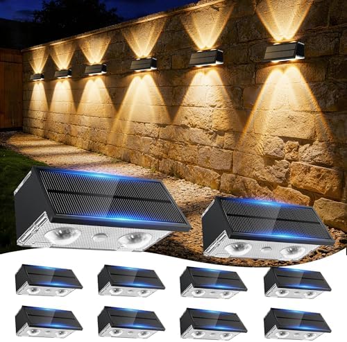 Solar Fence Lights Outdoor, 10 Pack Fence Solar Lights Waterproof by Unknown