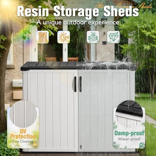 Greesum 26 CUFT Outdoor Storage Cabinet with 2 Lockable Doors, White - Image 6