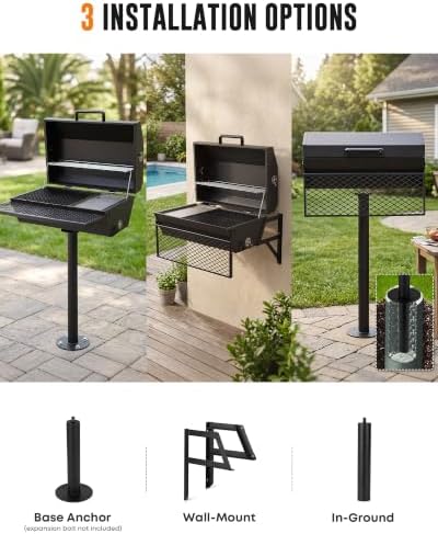Stanbroil Deluxe Park Style Charcoal Grill with Griddle & Lid, 24-Inch - Image 4