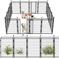 Gardner Pet Dog Playpens, 40" H 16 Panels Dog Pen Outdoor/Indoor Dog Fence Exercise Pen for Small/Medium/Large Dogs, Foldable Pet Play Yard Gate with Gravity Automatic Lock, Pet Playpen, Black by GardnerPet