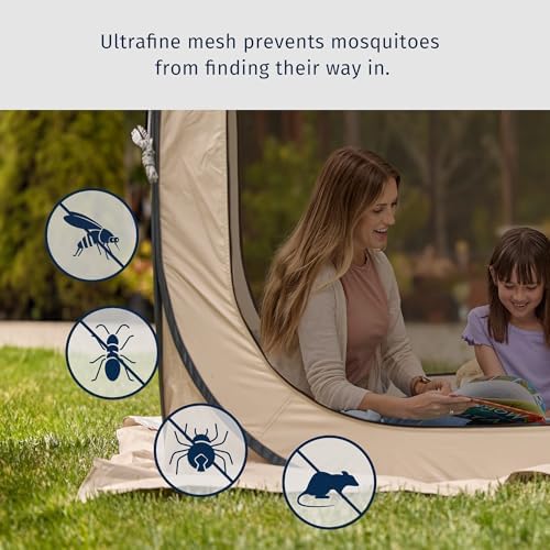 East Oak Screen House Tent Pop-Up, Portable Screen Room Canopy Instant Screen Tent 12 x 12 FT with Carry Bag for Patio, Backyard, Deck & Outdoor Activities, Brown - Image 4