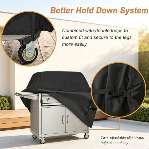 NettyPro Griddle Cover for Blackstone 28" Griddle with Single Shelf, Black - Image 5