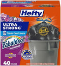 Hefty Ultra Strong 33 Gal Trash Bags, Black, Fabuloso Lavender, 40ct by Hefty