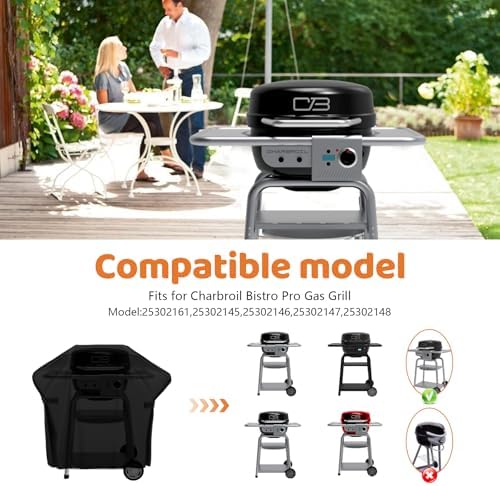 Grill Cover for Charbroil Bistro Pro Electric Grill Griddle,BBQ Grill Cover For Charbroil Grill 25302161 25302145 25302146 25302147 25302148 Full-Length All Weather Grill Cover CB1250073P4 Accessories - Image 2
