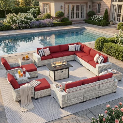 Outdoor Patio Furniture Set PE Wicker Rattan Outdoor Sectional Sofa by MuphyersPatioFurniture