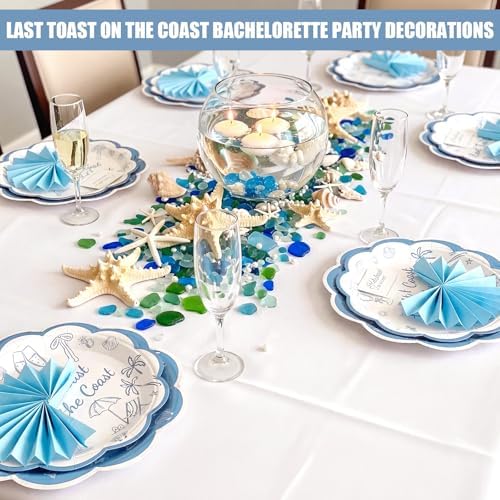 Zubebe 175 Pcs Beach Bachelorette Party Tableware Set Plates Cups Napkins - Image 4