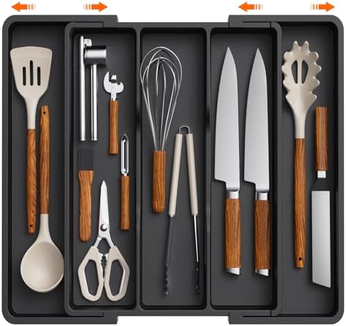 Lifewit Utensil Organizer for Kitchen Drawers, Expandable Utensil Tray by Lifewit