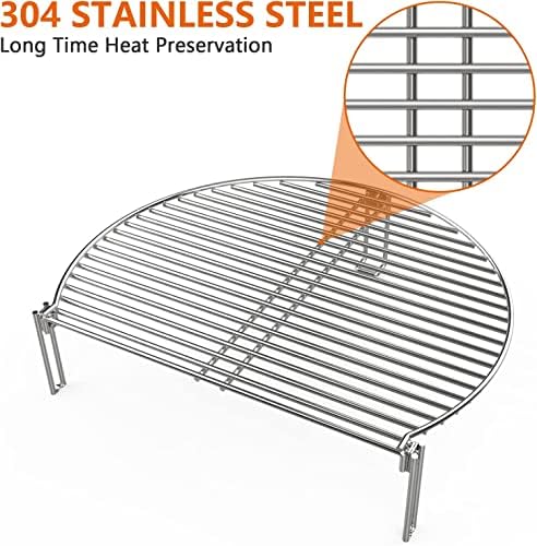 BBQ Future Grill Expander Rack for Big Green Egg Large & XL, Kamado Joe Classic Ceramic Grill, Char-Griller 18" Akorn, Weber Kettle Grill – Stainless Steel Cooking Grate & Grill Rack for Gas Grills - Image 4