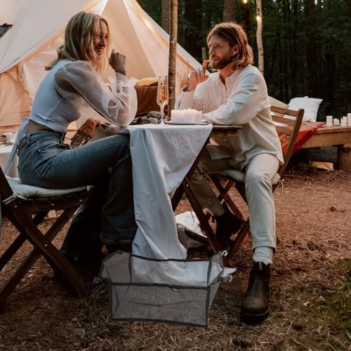 Camping Table under Storage Net for Picnics Barbecues and Rv Campsites - Image 2