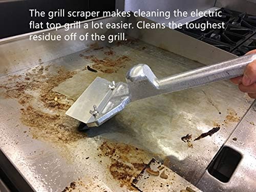 LRui Grill Scraper Heavy Duty Griddle Scraper Set with 5 Replacement Blades Flat Top Grill Accessories Griddle Cleaning Kit,for Outdoor Grill Cleaning - Image 3