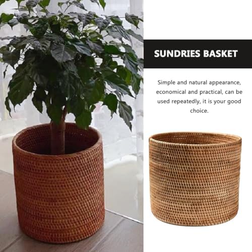 Rattan Woven Basket, Reusable Large Capacity Home Organizer - Image 5