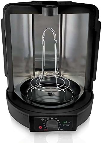 NutriChef Vertical Countertop Rotisserie Oven Roaster, Rotating Shawarma And Kebab Machine with Skewer and Rack, Basket Tower, Roasting Rack, Poultry Tower, Drip Tray, For Meat Chicken Turkey Lamb - Image 6