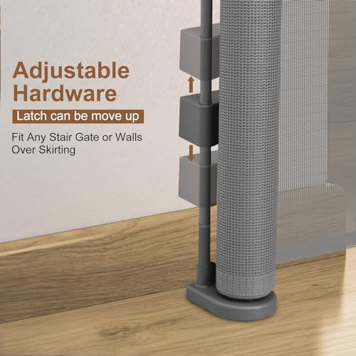 Miumoon 120 inch Reinforced Retractable Baby Gates 34 inch Tall - Image 6