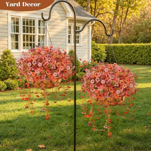 Alupssuc 8PCS Fall Hanging Flowers Artificial for Outdoor Indoor Decor - Image 6