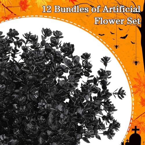AGIRL Artificial Fall Flowers Outdoor,UV Resistant Fake Mums Porch Decor - Image 3