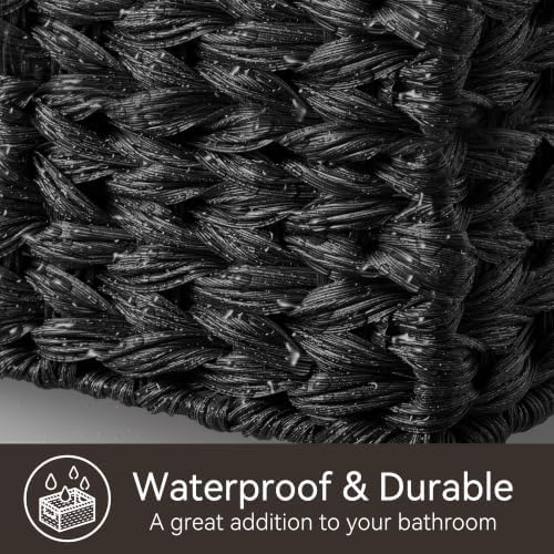 GRANNY SAYS Black Wicker Basket, Decorative Woven Basket for Storage, 2Pack - Image 5