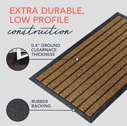 ubdyo Extra Durable Door Mat Outside Entrance (32" x 20", Bright Brown) - Image 4