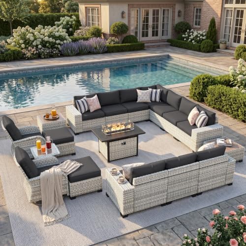Outdoor Patio Furniture Set PE Wicker Rattan Outdoor Sectional Sofa by MuphyersPatioFurniture