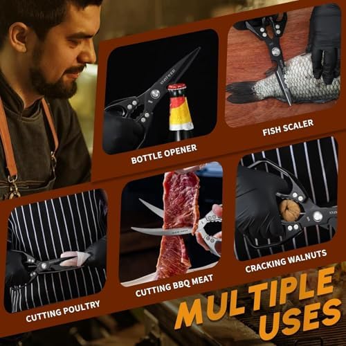 Huusk Kitchen Scissors All Purpose, Heavy Duty Kitchen Shears Set - Image 5