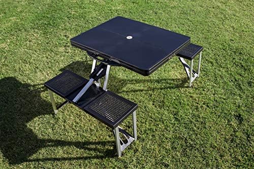 Detroit Lions – Picnic Table Portable Folding Table with Seats, (Black) - Image 2