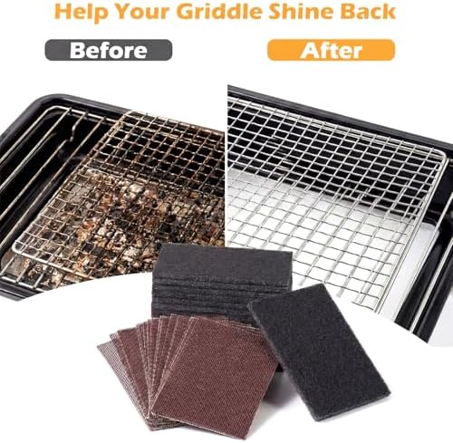 Reallnaive 100 Piece Griddle Cleaning Kit 70 Screens 30 Cleaning Pads Heavy-Duty Abrasive Mesh Pads for Flat Tops, Cast Iron, and Stainless Steel Griddle Clean Accessories Bundle - Image 5