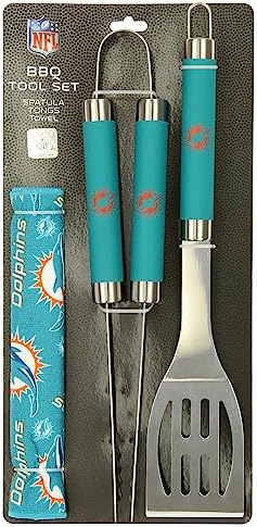 NORTHWEST NFL 3 Piece Team Color and Logo BBQ Grill Set: Spatula, Tongs, and Towel - Image 4