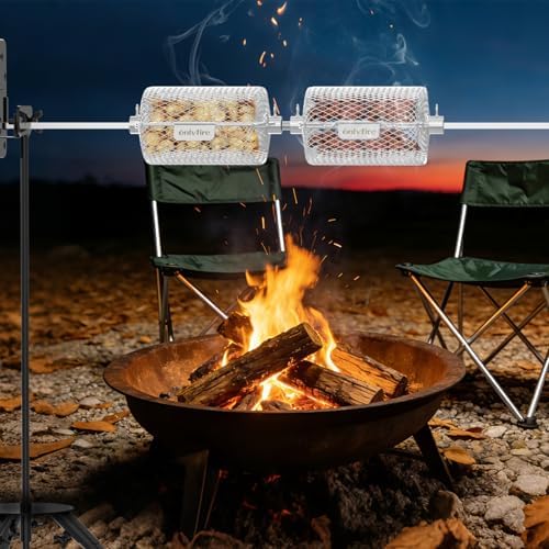 onlyfire Stainless Steel Rotisserie Basket Kit, Set of 2 - Image 6