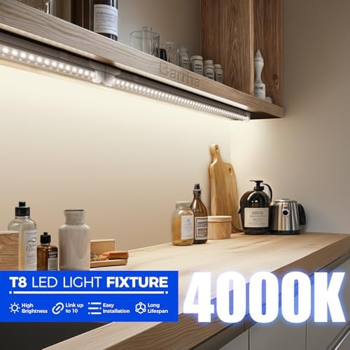 Barrina T8 LED Shop Lights 2FT, 20W 3000LM 4000K, 2 Pack, High Output Tube - Image 4