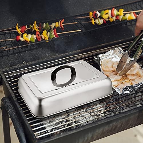 Leonyo 13x9IN Large Rectangular Stainless Steel Griddle Basting Cover Dome - Image 7