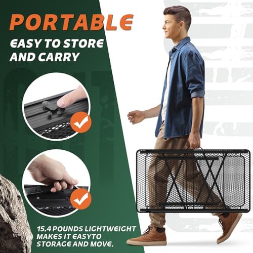 WildFinder Folding Table, 5.7x2 FT Height Adjustable Camping Table - Image 5