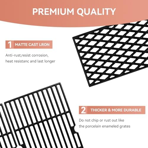 DGH450CRP Cast Iron Grill Grates for Dyna Glo DGH474CRP 4/5 Burner 3PCS - Image 6
