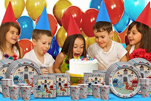 Medieval Knight Castle Birthday Party Supplies Set Plates Napkins Cups Tableware Kit for 16 - Image 7