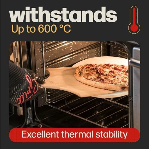 Hans Grill Circular Pizza Stone, 15 Inch Cordierite Stone with Wooden Peel - Image 4