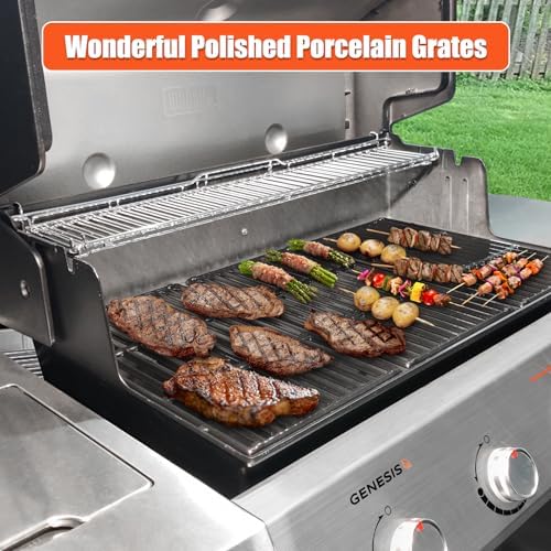 QuliMetal 18.7 Inch Cast Iron Grill Grates for Weber Genesis II 400 Series - Image 6