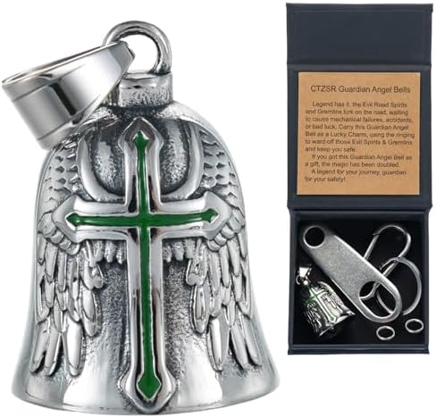 Motorcycle Bell Guardian Angel Gremlin Lucky Charm Gift For Riders by CTZSRGuardianAngelGoodLuckBells