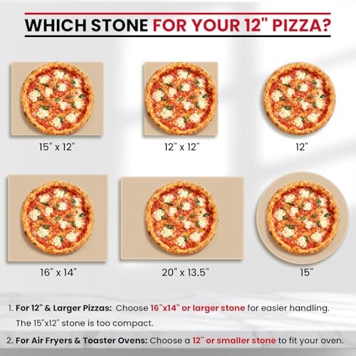 Unicook 15 x 12 Inch Rectangular Pizza Stone for Oven and Grill, 6.8 Lbs - Image 3