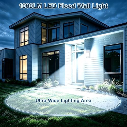 LIT-PaTH Outdoor Wall Light Fixture, Aluminum, LED 5000K, White, 2 Pack - Image 5
