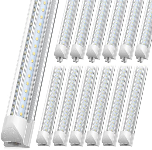 SHOPLED 8FT LED Shop Light 100W 15000LM 5000K ETL Certified 12-Pack by SHOPLED