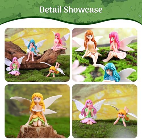 8 Pcs Mini Fairy Garden Fairies Figurines Fairy Garden Accessories Outdoor - Image 5