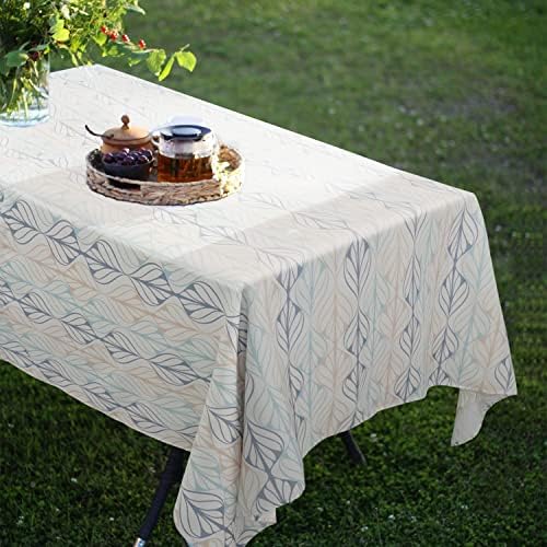 Outdoor Tablecloth with Umbrella Hole and Zipper, Patio Table Covers for Spring/Summer, Machine Washable Outdoor Party/Picnic Rectangle Table Cloth 60 x 102 in - Image 3