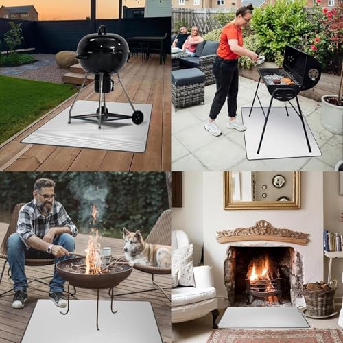 UBeesize 48x40 Inch 4-Layer Grill Mat, Heavy Duty Under Grill Mat for Charcoal & Gas Grills, Fire Pit Mat, Deck Protector, Heat Resistant to 2000°F, Waterproof Oil Proof, Reusable & Easy to Clean - Image 6