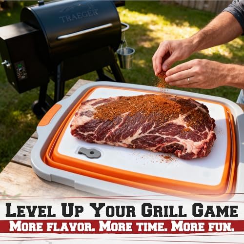 KITCHEN PERFECTION Collapsible XL Smoker & BBQ Prep Tub with Locking Lid - Image 6