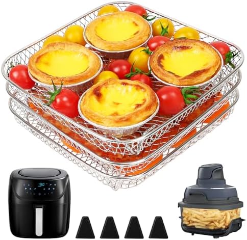 BYKITCHEN 7 inch Square Air Fryer Rack for Ninja Crispi Airfryer by BYKITCHEN