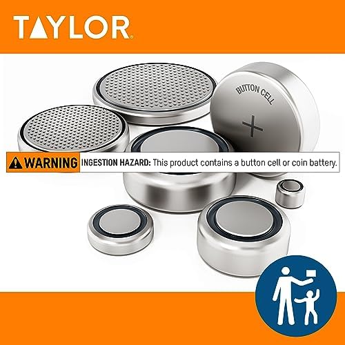 Taylor Waterproof Digital Instant Read Thermometer For Cooking, BBQ, Grilling, Baking, And Meat, Comes With Pocket Sleeve Clip, Red - Image 5