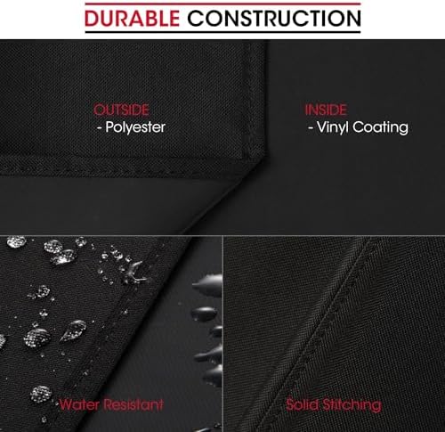 Unicook Heavy Duty Waterproof Grill Cover for Outdoor Grill 65 Inch, Black - Image 5