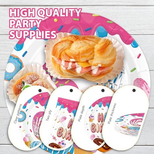 96Pcs Summer Ice Cream Birthday Party Decorations for Girls, Serves 24 - Image 6