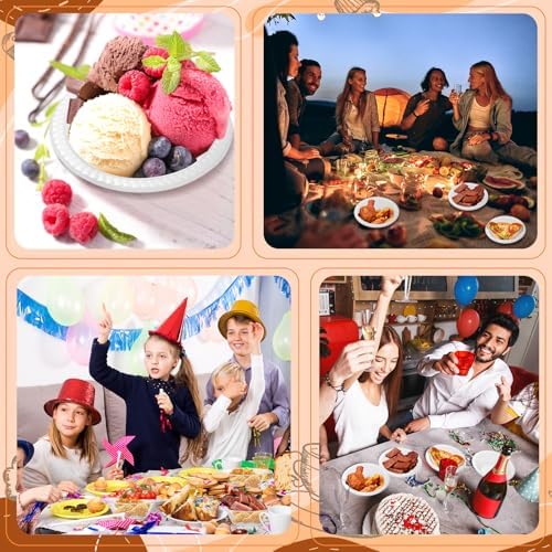 30 Pack 12 oz Clear Disposable Plastic Bowls Dessert, Ice Cream, Salad, Soup Serving Cups for Party, Picnic, Food Snacks (Clear) - Image 7