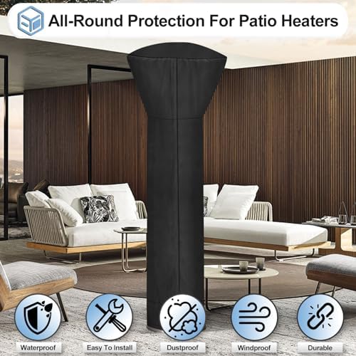 OutdoorLines Waterproof Patio Heater Covers with Zipper and Storage Bag, - Image 4
